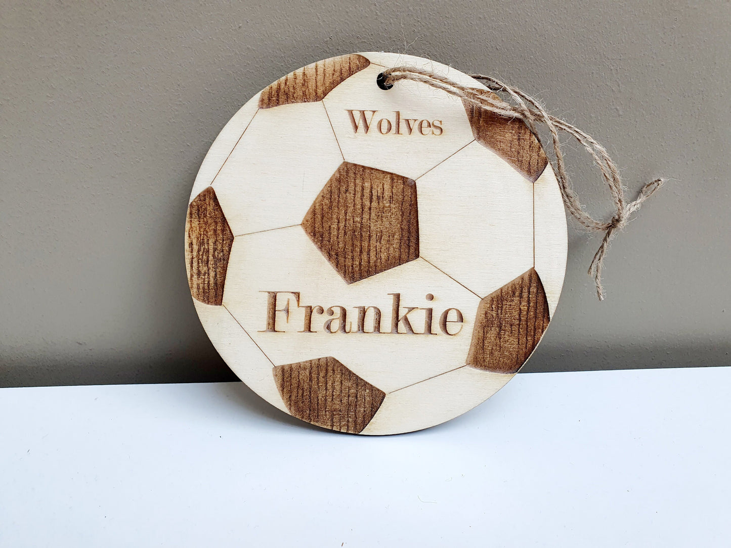 Personalised Football Team Name Sign – Wooden Kids Bedroom Decor