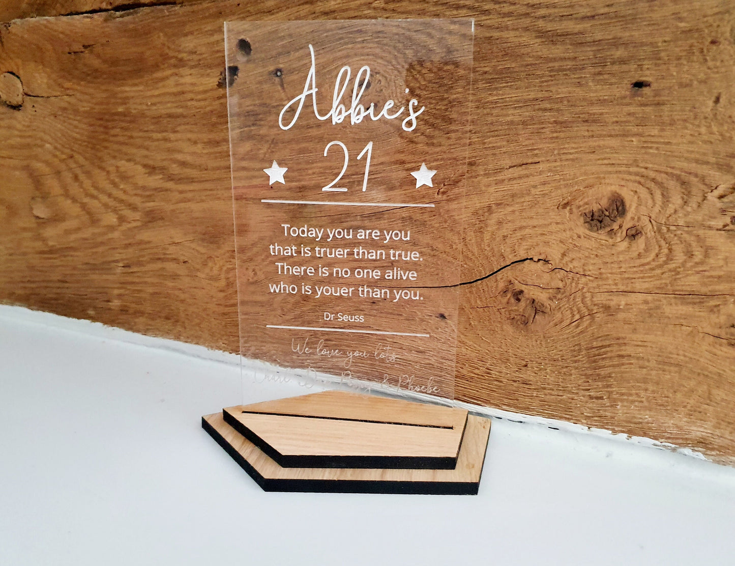 Personalised Birthday Gift Plaque - Gift for any Special Birthday, 18th, 21st, 30th, 40th, 50th, 60th, 70th, 80th etc - Birthday Trophy