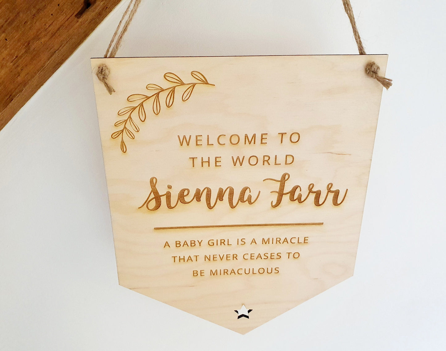 Large Welcome to the World Baby Sign - Birth Announcement - Newborn Baby Gift - Includes Any Details About The Baby You Would Like