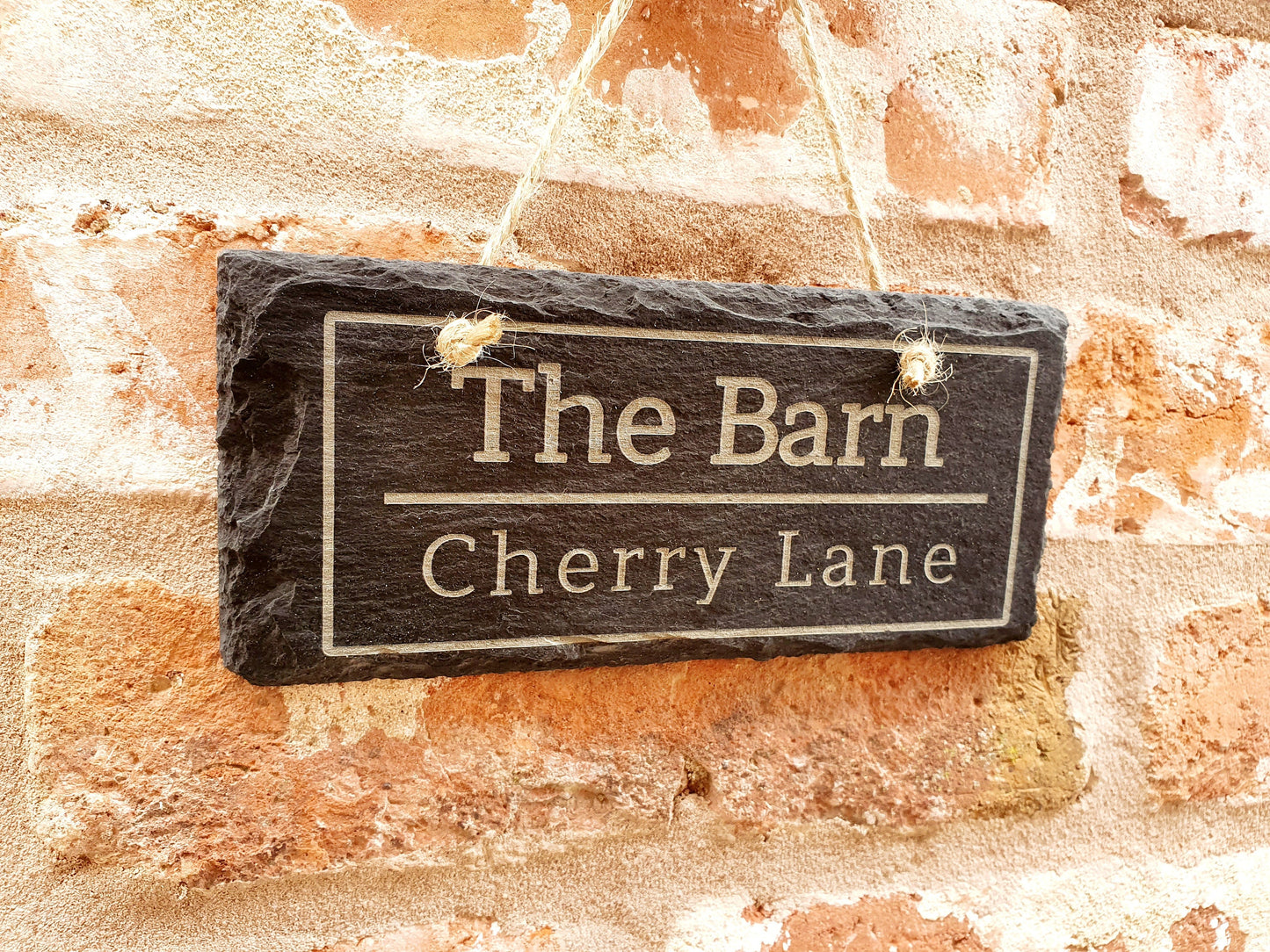 Personalised Slate Address Sign - Engraved Outdoor Plaque