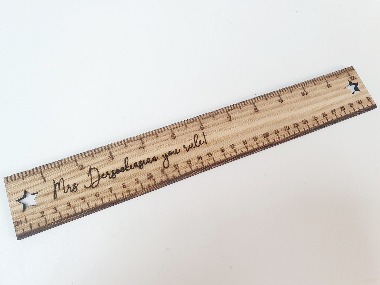 Personalised 'Teacher You Rule!' Wooden Ruler l End of Term Gift l Gift for Teacher l Gift for Nursery Teacher l Gift for Childminder