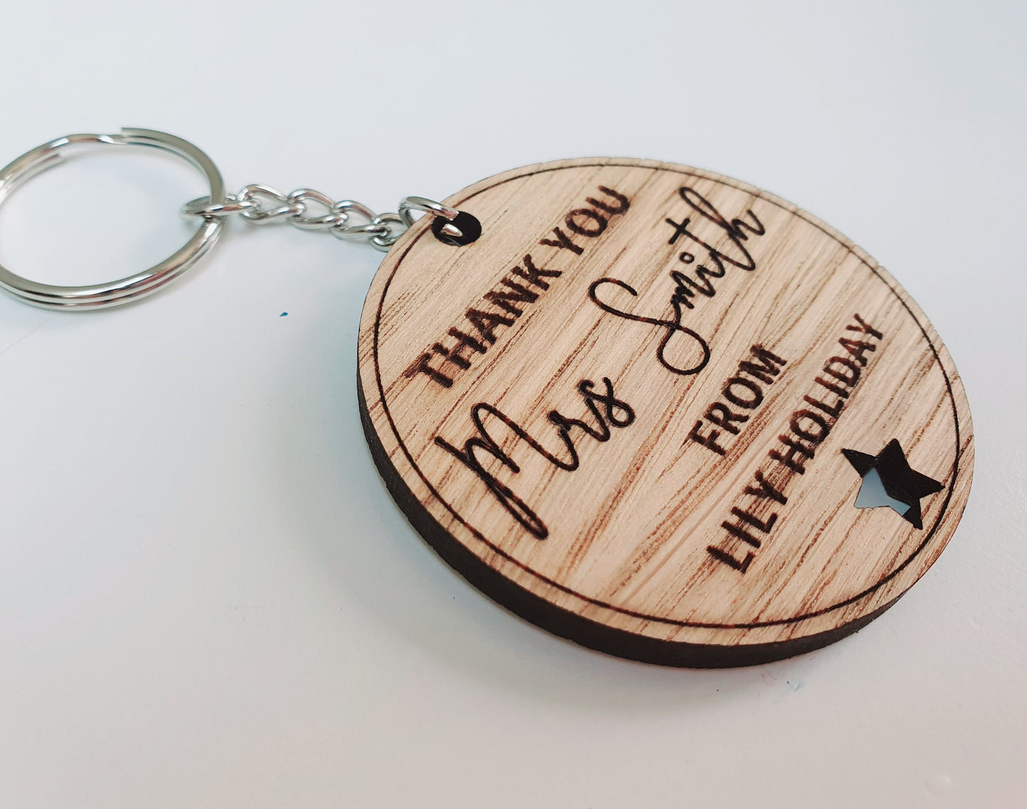 Personalised Teacher Thankyou Keyring l End of Term Gift l Nursery Teacher Gift l Childminder Gift l End of School Keyring