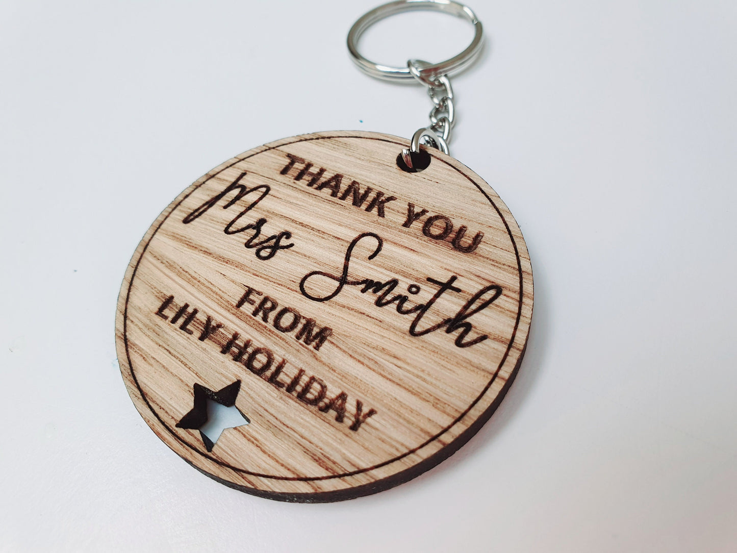 Personalised Teacher Thankyou Keyring l End of Term Gift l Nursery Teacher Gift l Childminder Gift l End of School Keyring