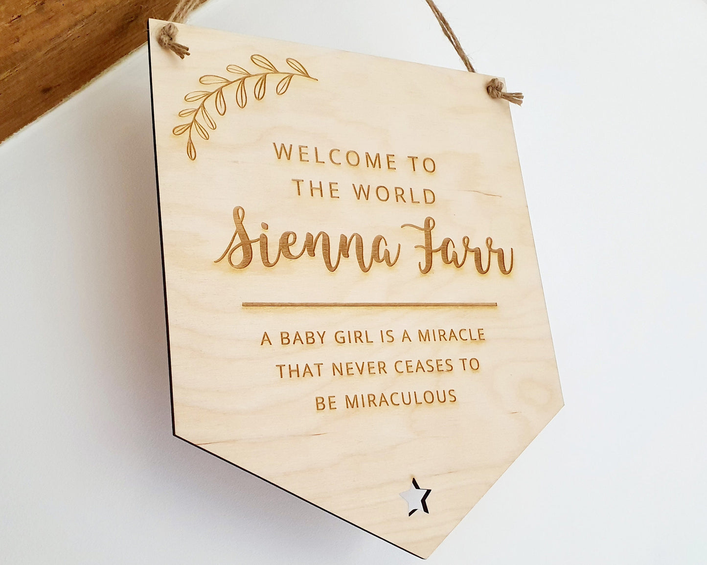 Large Welcome to the World Baby Sign - Birth Announcement - Newborn Baby Gift - Includes Any Details About The Baby You Would Like