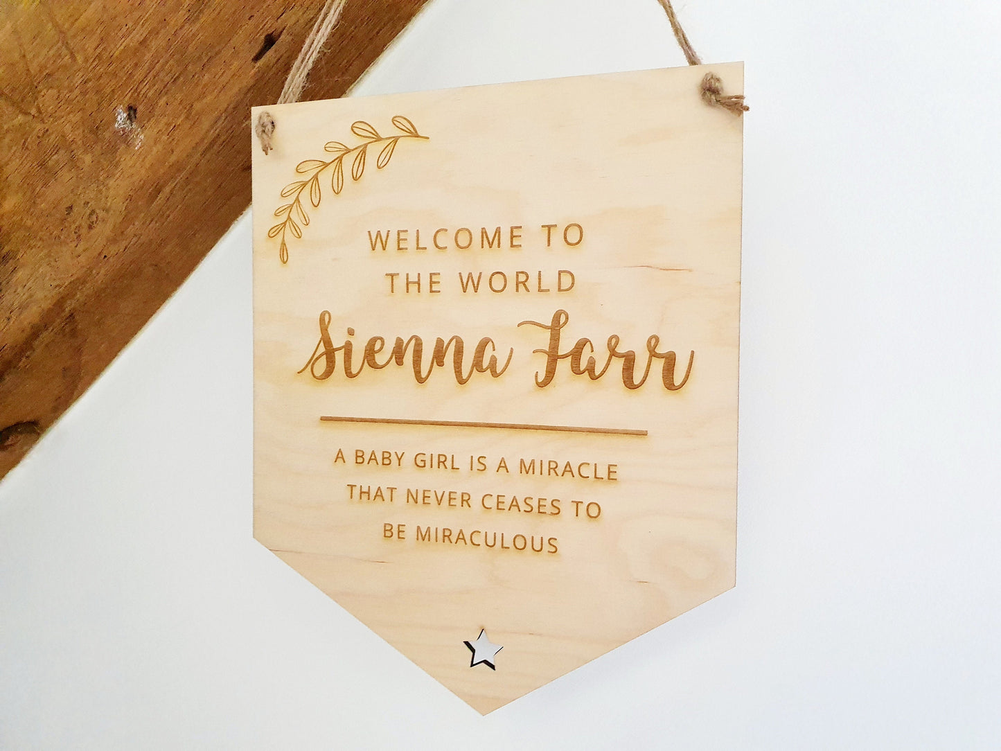 Large Welcome to the World Baby Sign - Birth Announcement - Newborn Baby Gift - Includes Any Details About The Baby You Would Like