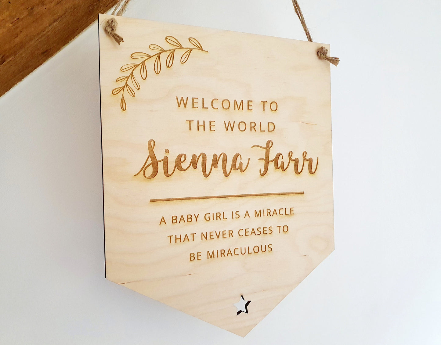 Large Welcome to the World Baby Sign - Birth Announcement - Newborn Baby Gift - Includes Any Details About The Baby You Would Like