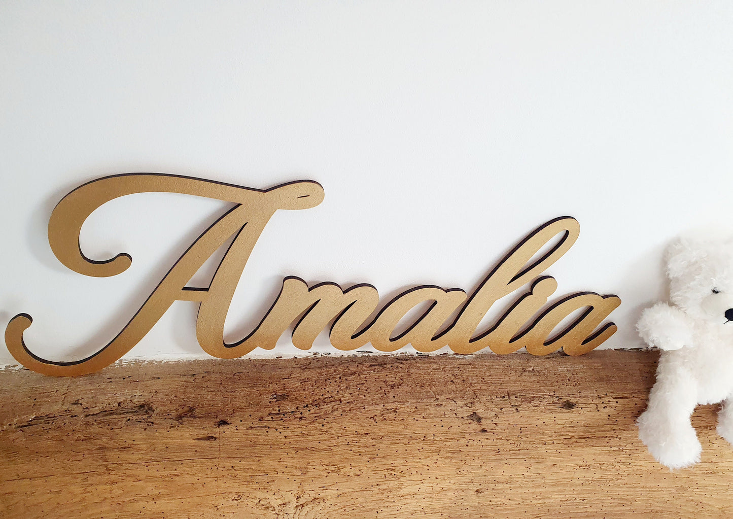 Personalised Name Bedroom Sign - Any Name or Word Large Letters - Name Sign for Nursery - Modern Wooden Name for Wall