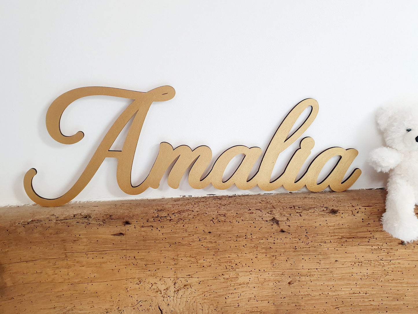 Personalised Name Bedroom Sign - Any Name or Word Large Letters - Name Sign for Nursery - Modern Wooden Name for Wall