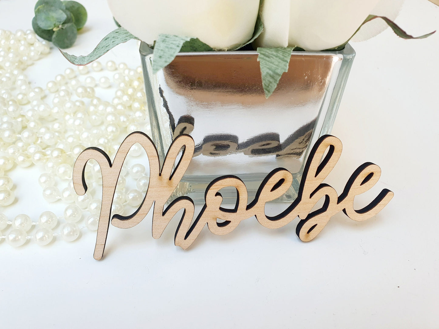 Birchwood Wedding Name Place Cards – Custom Wooden Favors