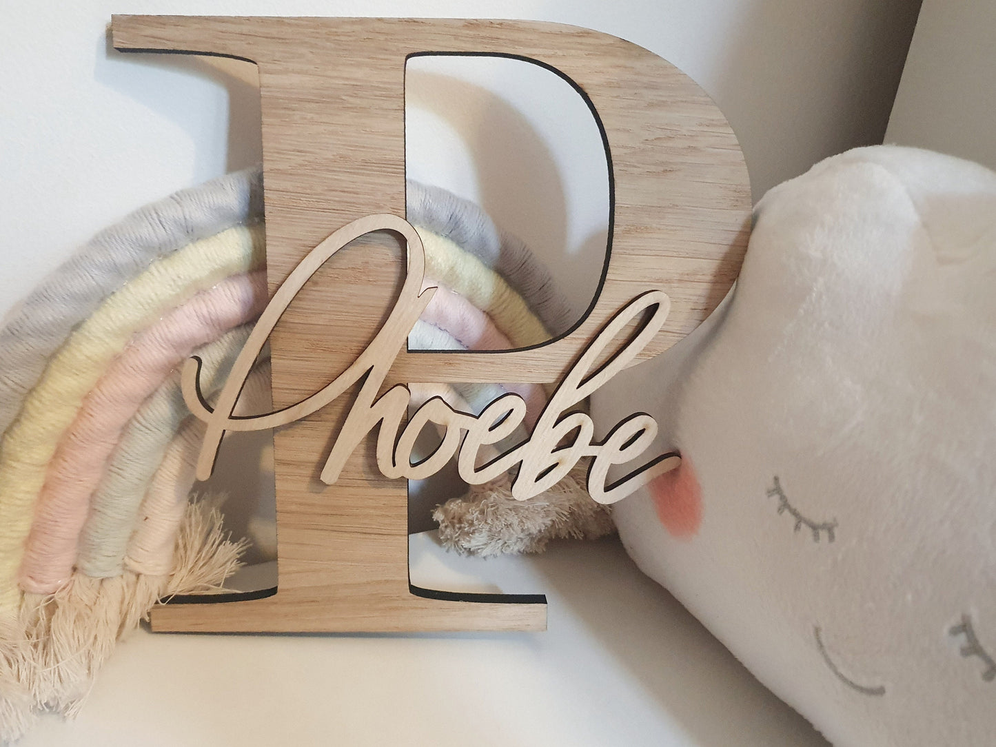 Personalised Wooden Letter Name Sign – Nursery Decor