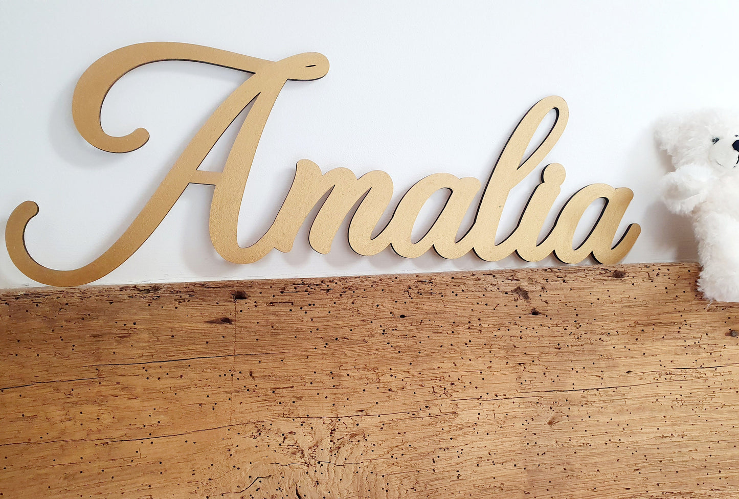 Personalised Name Bedroom Sign - Any Name or Word Large Letters - Name Sign for Nursery - Modern Wooden Name for Wall