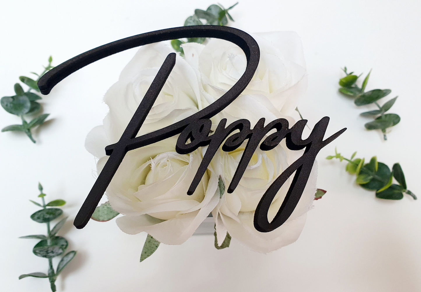 Black Script Wood Wedding Place Cards - Custom Name Favors