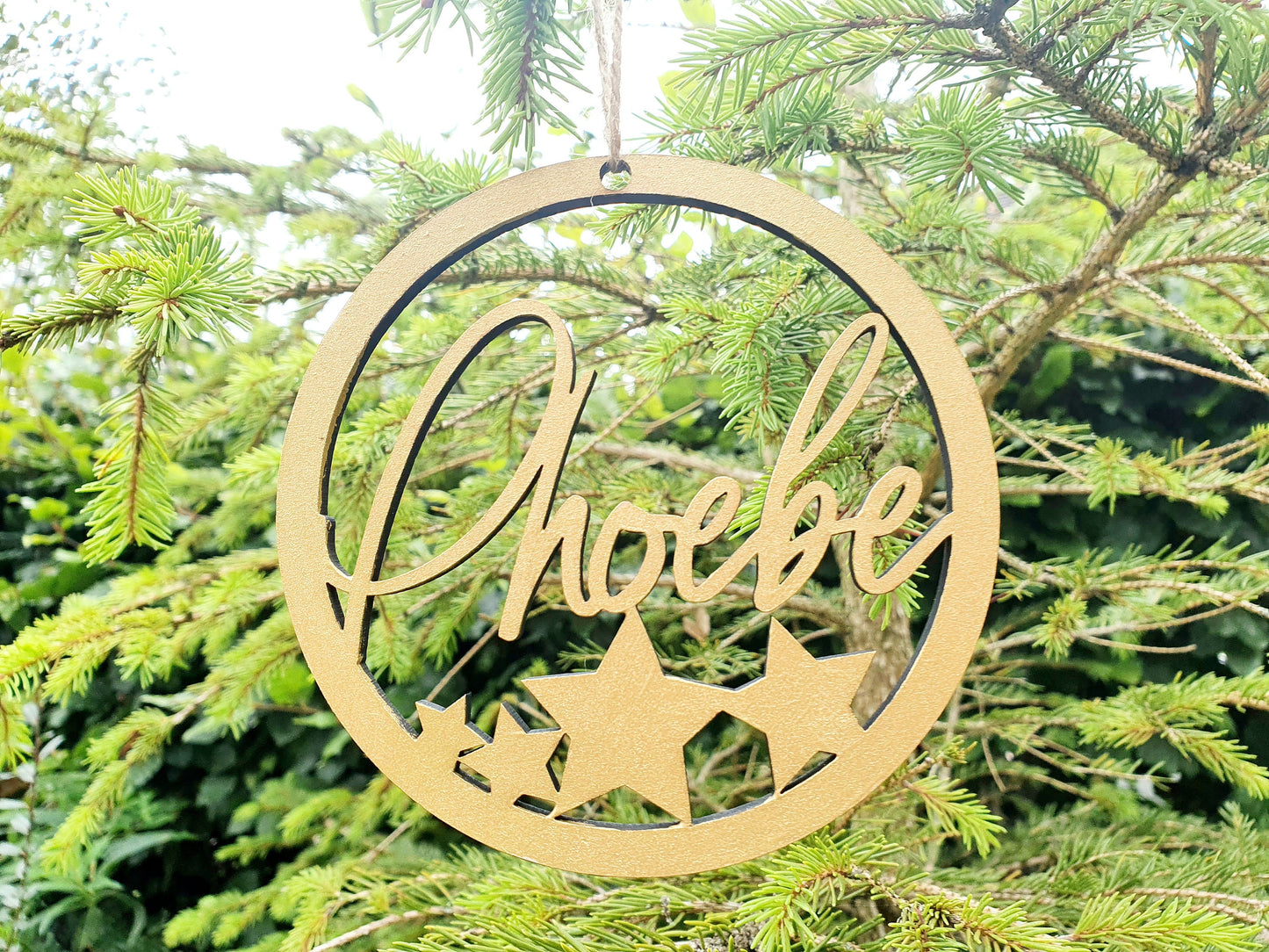 Personalised Wood Christmas Ornament – Custom Name Tree Decoration