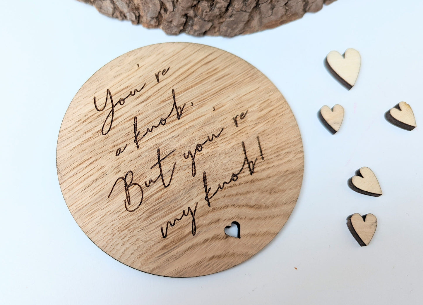 You're a knob, but you're my knob Rustic Wooden Coaster - Small Valentines Gift - Gift for Her - Gift for Him - Funny Valentines Gift