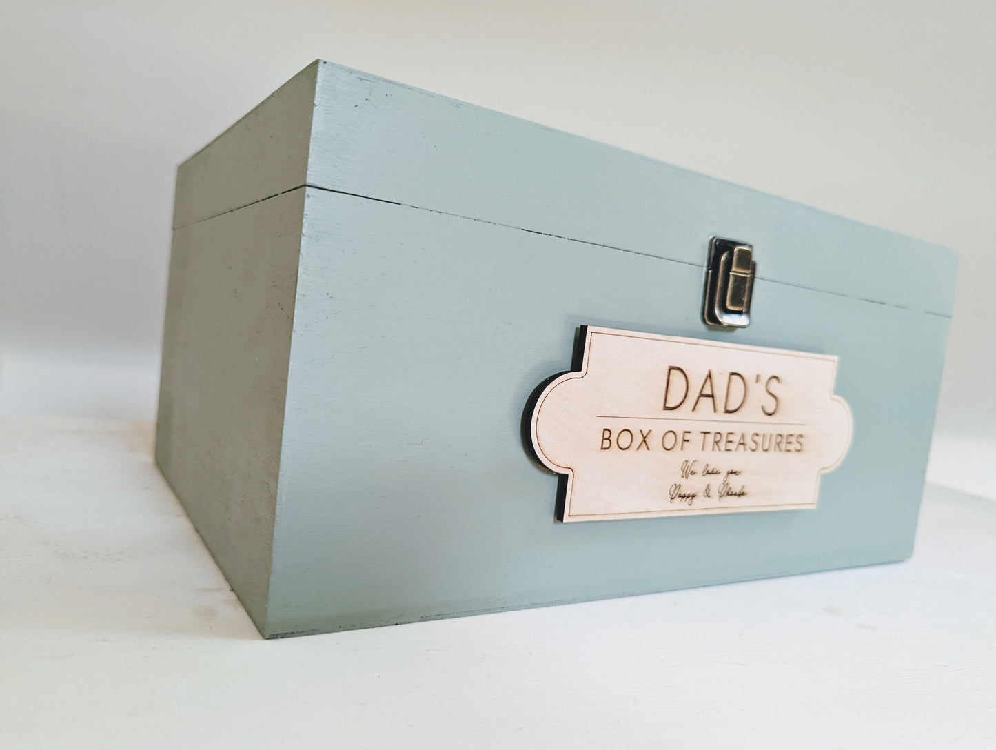 Personalised Wooden Keepsake Box, Father's Day Memory Box