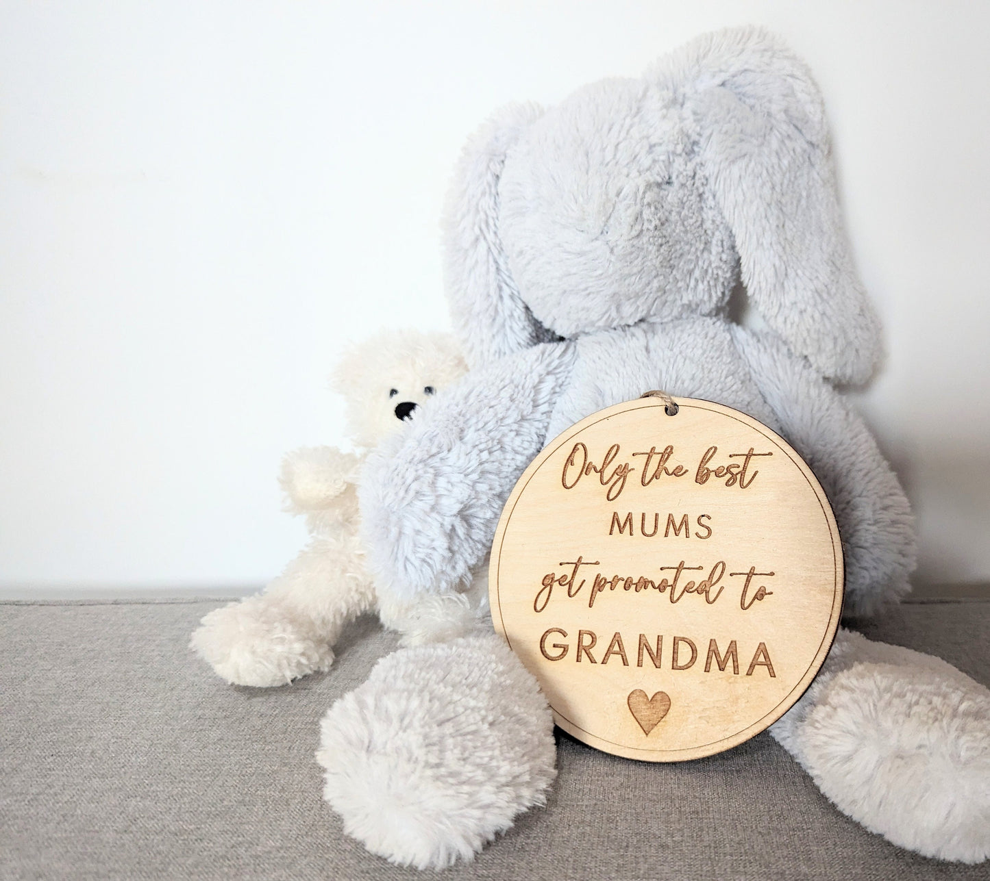 Only the best Mum's get promoted to Grandma sign. Wooden best Grandparents get promoted hanging sign. Gift for new Grandmas.