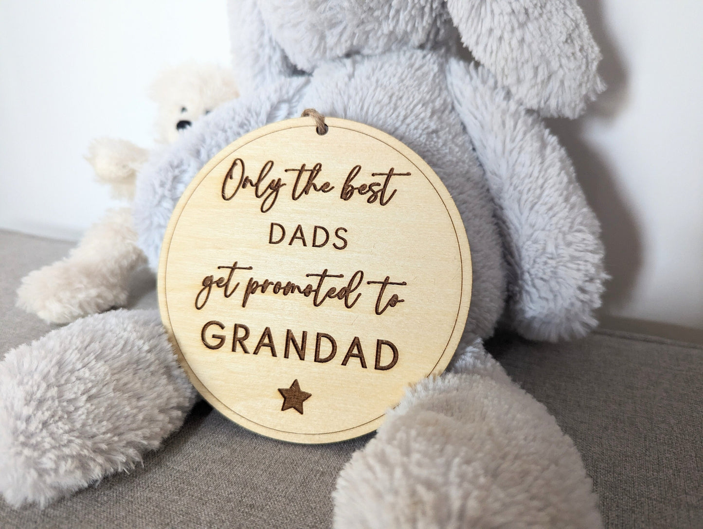 Promoted to Grandad Wooden Sign, New Grandparent Gift