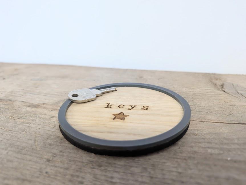 Rustic Wooden Key Trinket Dish, New Home Gift