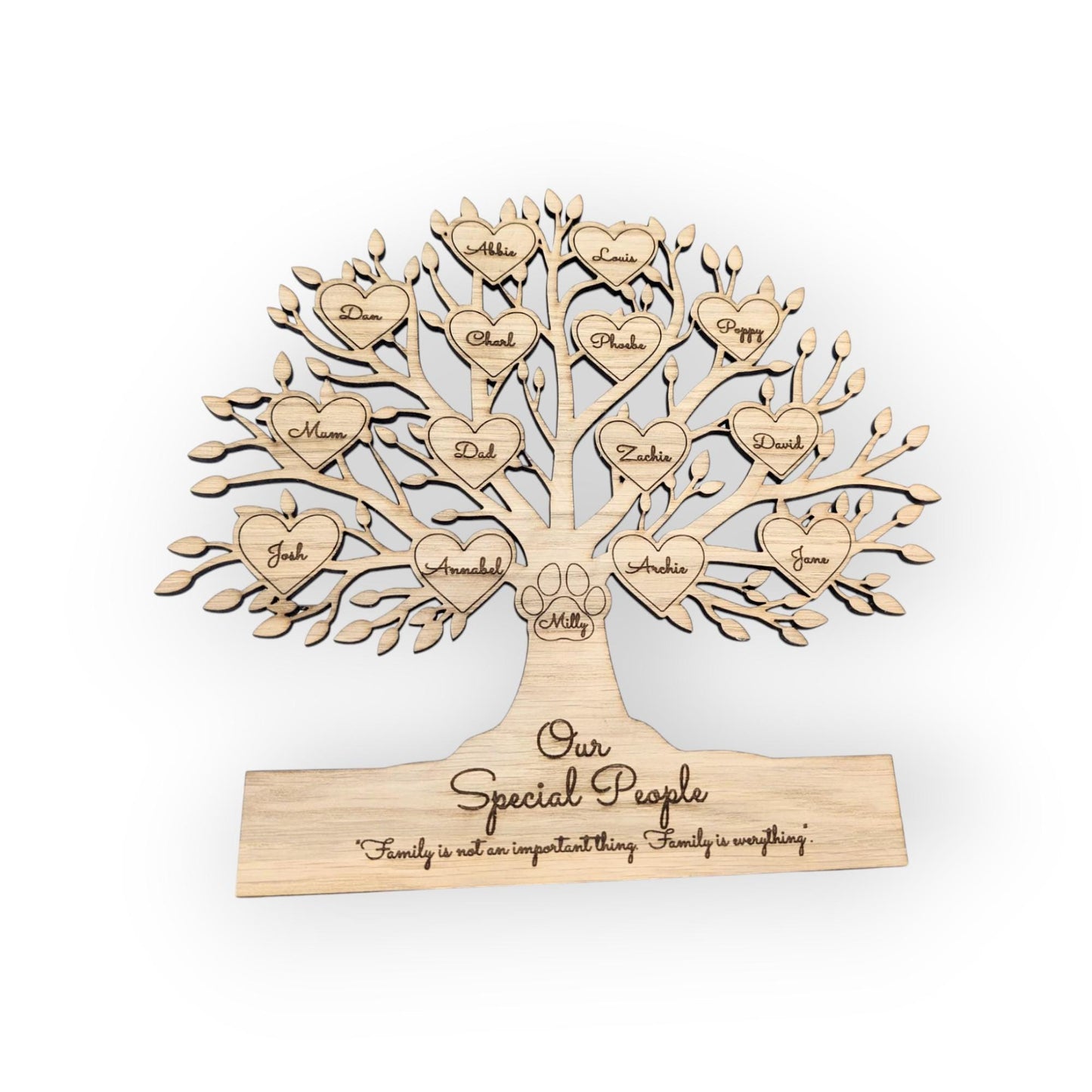 Wooden Family Tree Gift l Any Text, Any Names Family Tree Sign l Family Sign l Family Tree Personalised l Family Tree Ornament