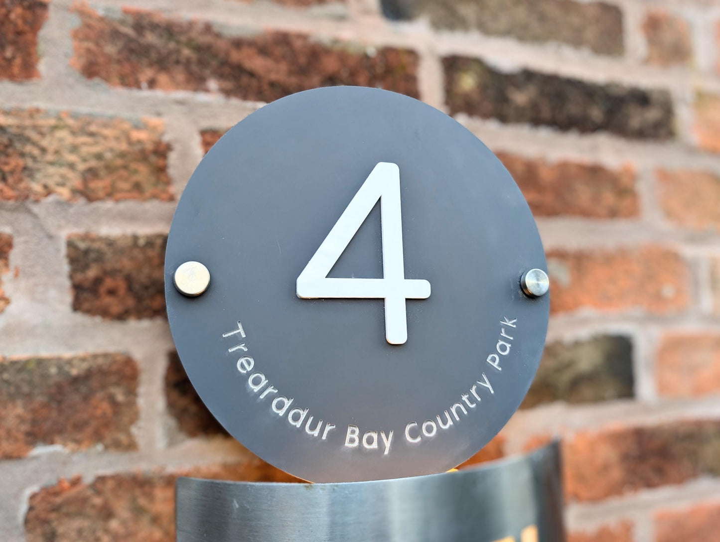 House Number Plaque with Street Name. House Number Sign. Contemporary House Wall Circle Plaque. House Number Sign - Large, Medium and Small.