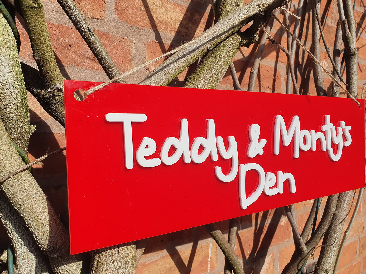 Personalised Kids Playhouse Sign – 3D Acrylic Outdoor Garden Decor