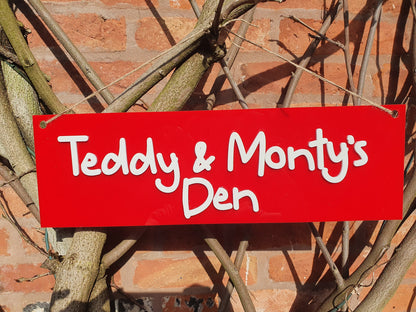 Outdoor Children's Playhouse/Den/Mud Kitchen/Garden Sign - Kids Outdoor Wall Sign