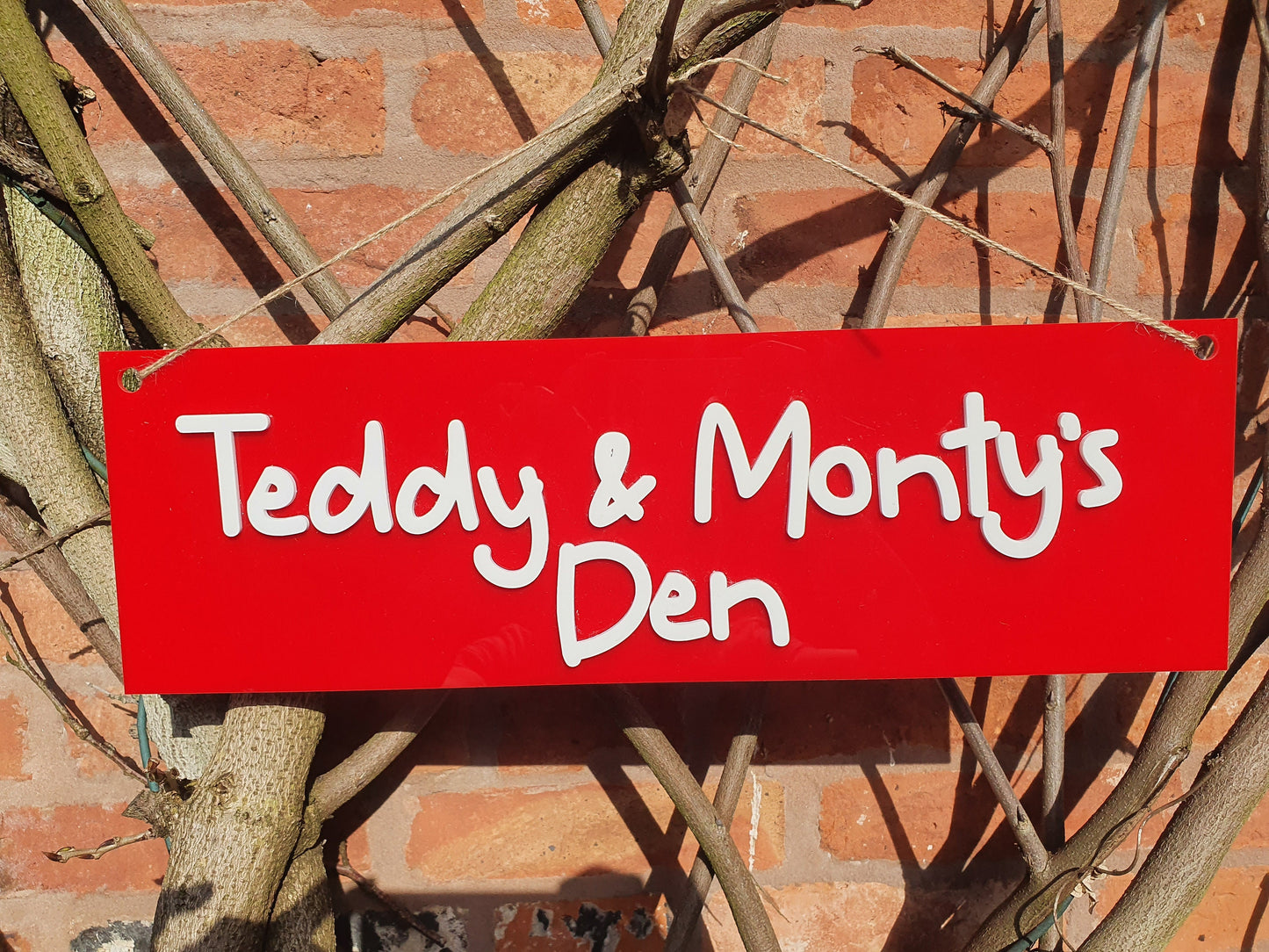 Personalised Kids Playhouse Sign – 3D Acrylic Outdoor Garden Decor