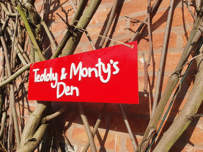 Outdoor Children's Playhouse/Den/Mud Kitchen/Garden Sign - Kids Outdoor Wall Sign