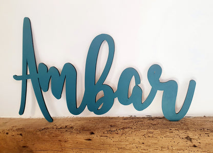 Custom Wooden Name Sign - King Basil Font, Nursery Decor