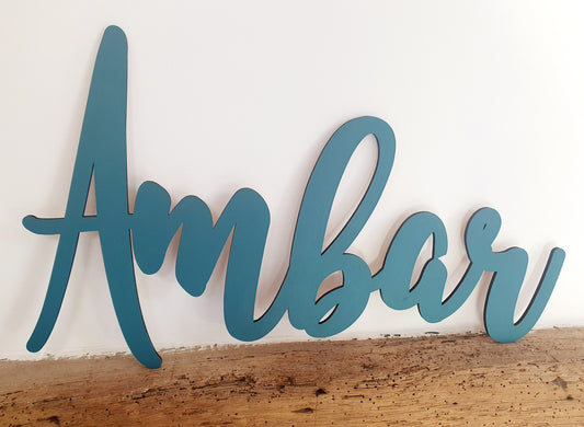 Custom Wooden Name Sign - King Basil Font, Nursery Decor