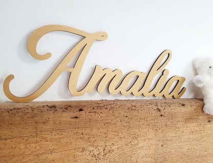 Personalised Name Bedroom Sign - Any Name or Word Large Letters - Name Sign for Nursery - Modern Wooden Name for Wall