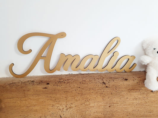Personalised Name Bedroom Sign - Any Name or Word Large Letters - Name Sign for Nursery - Modern Wooden Name for Wall