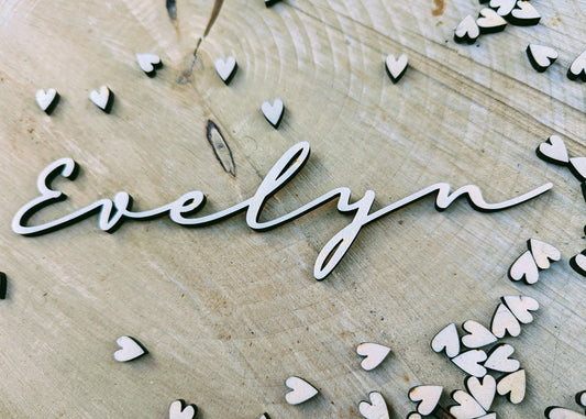 Handwritten Style Personalised Wooden Wedding Place Cards - Wooden Letters Wedding Favours - Wedding Name Places - Wedding Titles