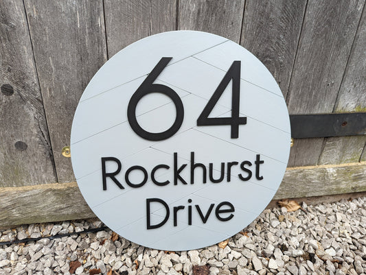 Modern Acrylic House Number Sign, Outdoor Street Address