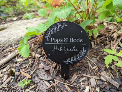Personalised Herb Garden Sign, Custom Engraved Acrylic Plant Marker