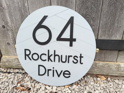 Modern Acrylic House Number Sign, Outdoor Street Address