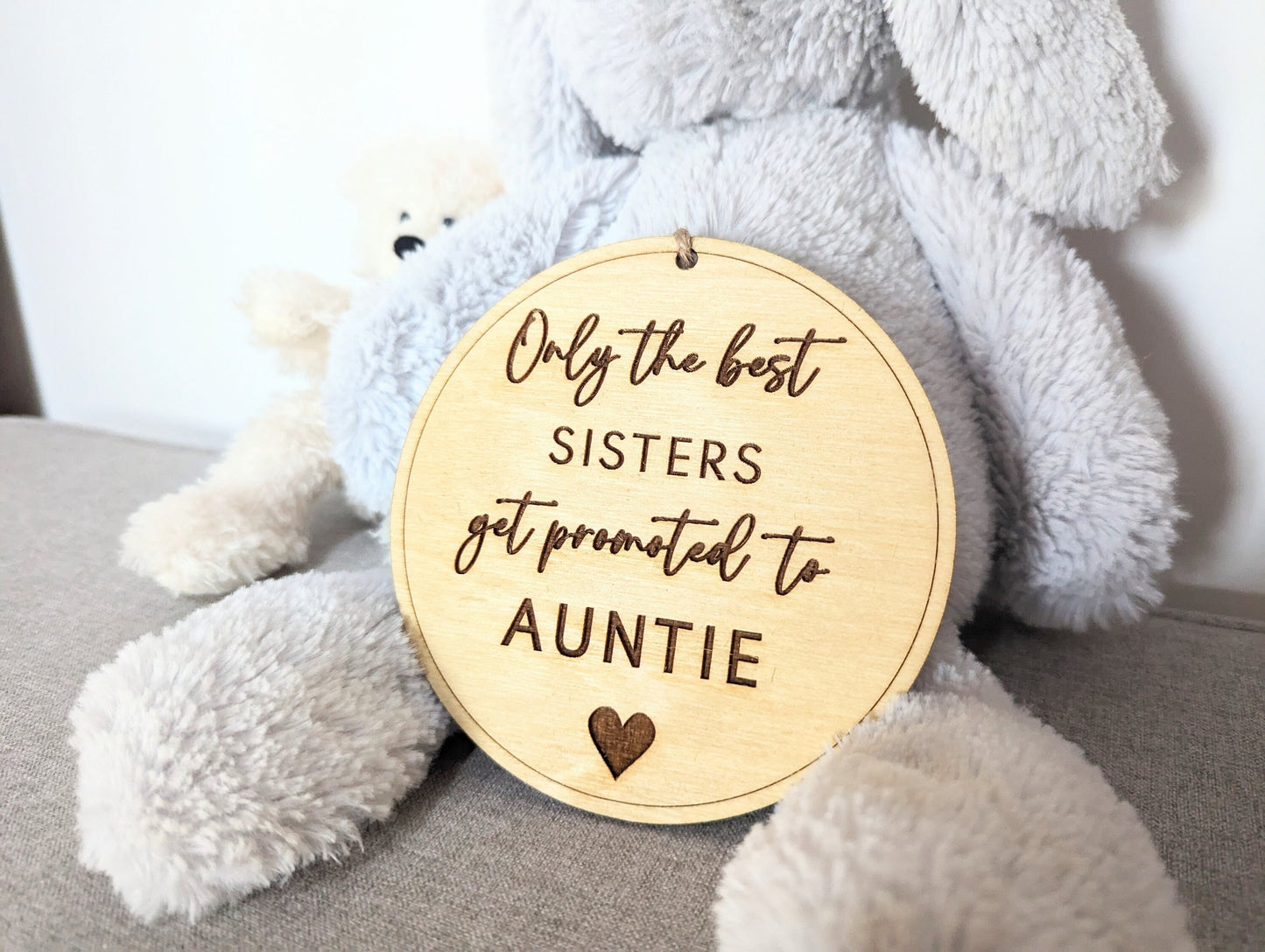 Promoted to Auntie Wooden Sign, New Aunt Gift