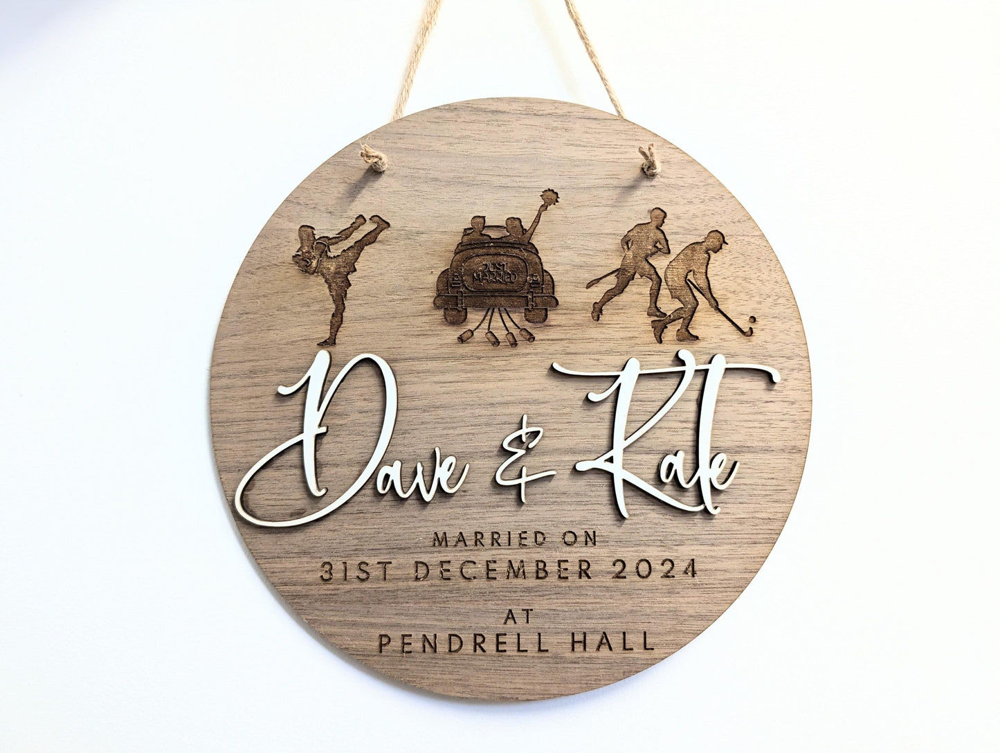 Personalised Wedding Anniversary Wooden Sign, Couple Names & Date. Wedding Anniversary, Wedding and Engagement Gift.
