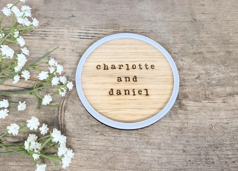 Personalised Wooden Trinket Dish, Couples Keepsake, Valentines Gift