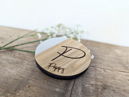 Personalised Wooden Coaster, Engraved Tea Coffee Lover Gift