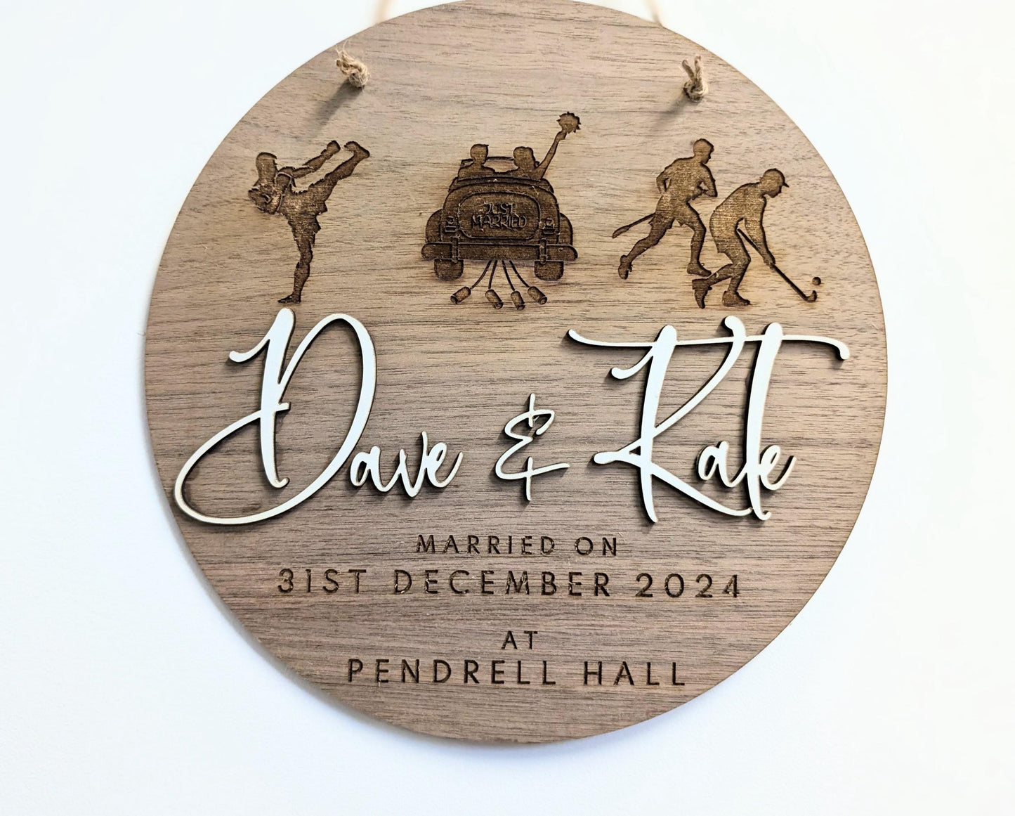 Personalised Wedding Anniversary Wooden Sign, Couple Names & Date. Wedding Anniversary, Wedding and Engagement Gift.