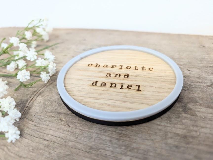 Personalised Wooden Trinket Dish, Couples Keepsake, Valentines Gift