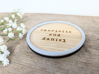Personalised Wooden Trinket Dish, Couples Keepsake, Valentines Gift
