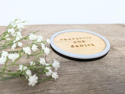 Personalised Wooden Trinket Dish, Couples Keepsake, Valentines Gift