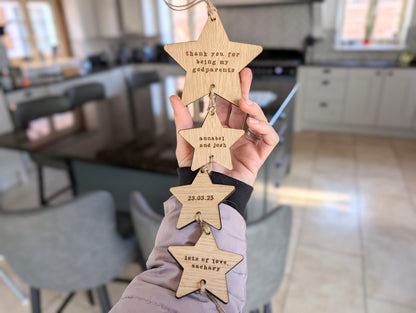 Personalised thank you for being my godparent keepsake. Thank you gift for godparents. Godparent thank you gift. Godparents present.