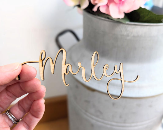 Calligraphy Personalised Wedding Name Places l Wooden Place Cards l Laser Cut Name Places l Name Places Wedding l Wedding Place Settings
